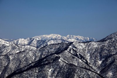 写っている山は能郷白山？