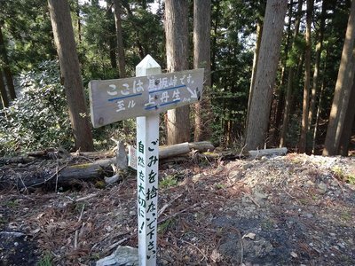 ビン坂峠の道標