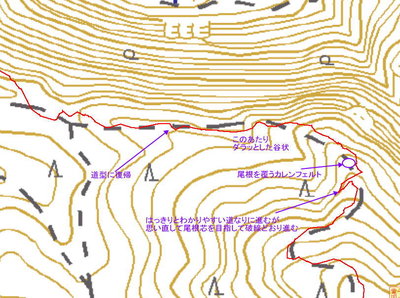 破線どおりに歩いてみた
