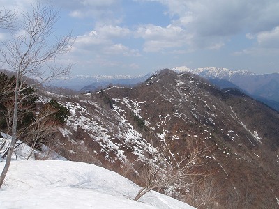 co1080からの郡界尾根