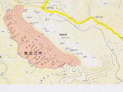 御池岳立入り自粛範囲地図