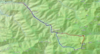 歩いたコースの軌跡