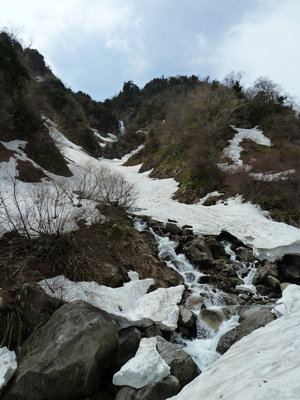 タロタキ谷出合と大滝