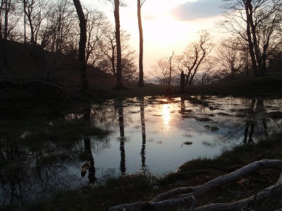 朝の小屋池
