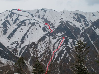 これが別山攻略ルート