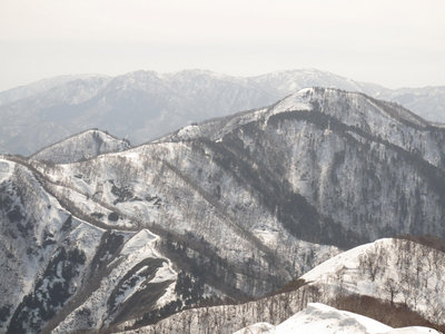 小津権現山と花房山までの稜線