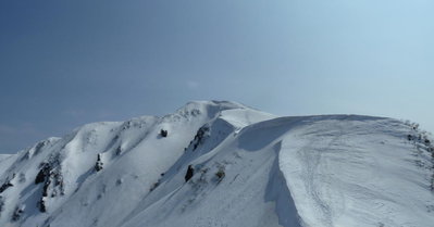 山頂をを振り返る