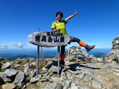 幌尻岳山頂にて
