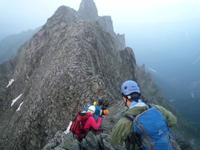 難所馬の背　足が震える