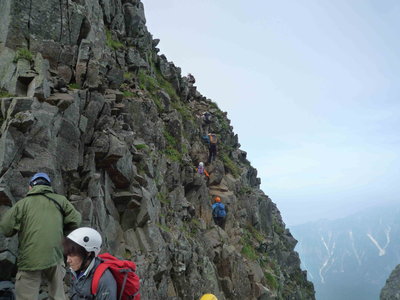 天狗岳への急登