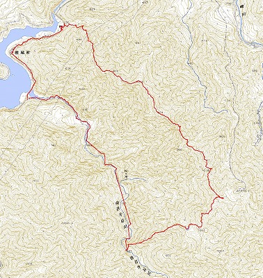 佐目子谷～銚子ヶ口～黒尾山（8/9）のスマホログ