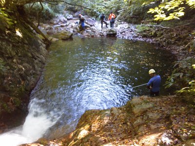 岩魚を釣る人たち