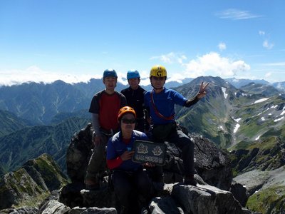 無事登頂後の記念写真