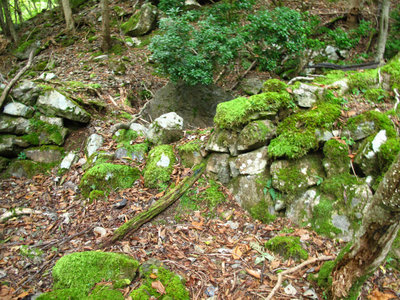 杣道ぞいの窯跡